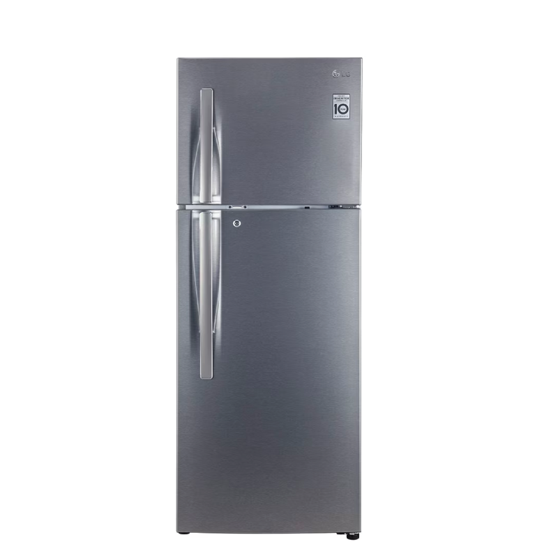 LG GL-M332RPZI 308L 2 Door Top Freezer Refrigerator - Shiny Steel