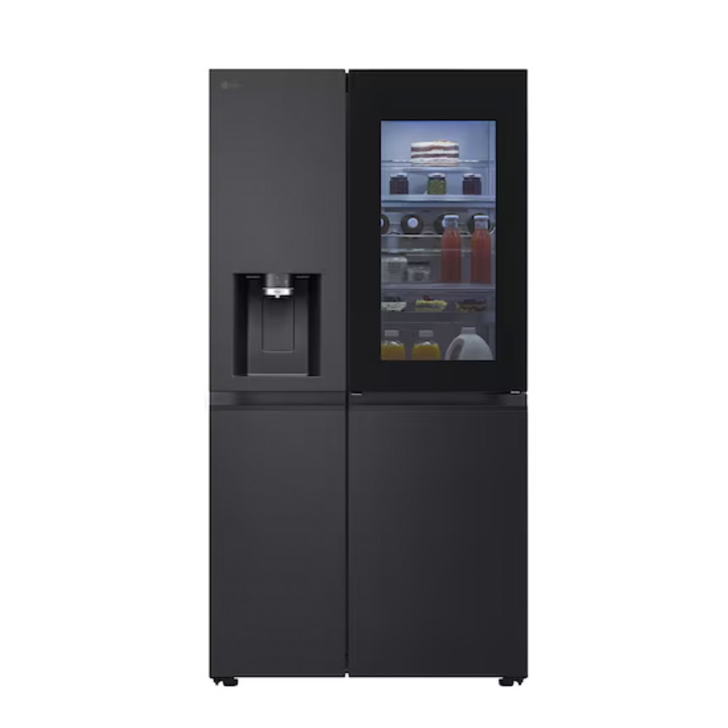 LG GS-X6104EV 628L InstaView Door-in-Door Side by Side Fridge Objet Collection - Black Steel